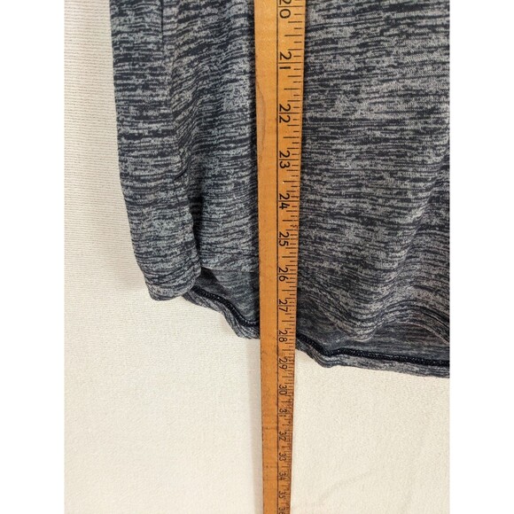 Athleta Top Women XL Gray Space Dye Breezy Scoop V Neck Cap Sleeve Gym Shirt - Picture 7 of 7